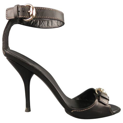 gucci buckle strap sandals|Gucci kim booties.